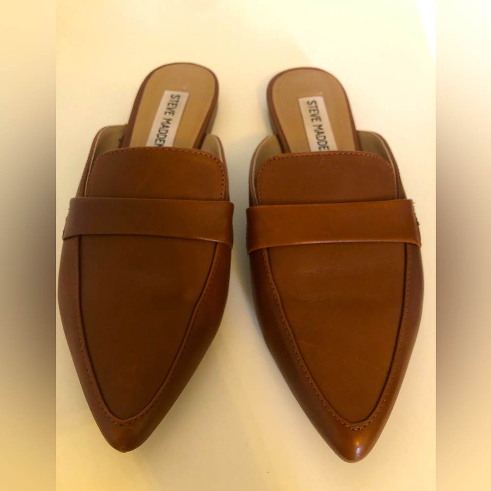 Steve Madden Flavor Flat Mule in Cognac size 5.5